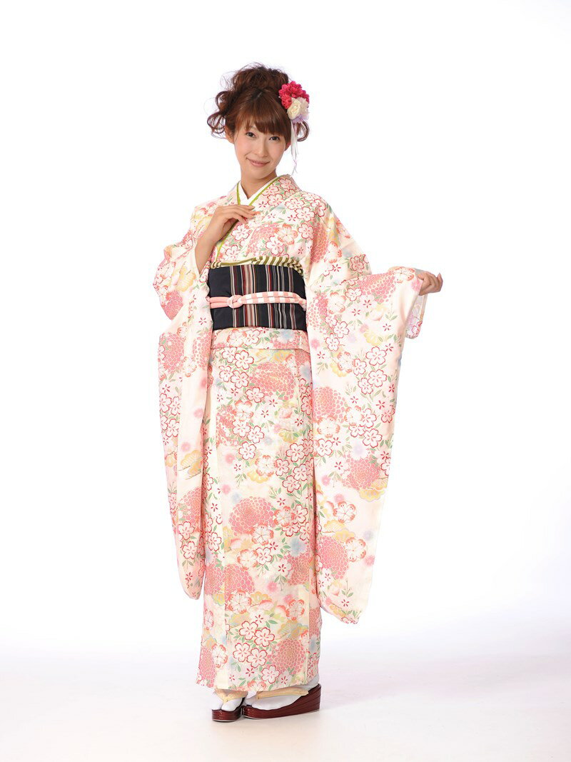 【レンタル】振袖 レンタル 夏用7月〜9月上旬 振袖レンタルフルセット 駒絽 夏 屋外イベント 結婚式 貸衣装 夏振袖レンタル 夏物レンタル 夏着物レンタル 白地 菊・桜 盛夏 153cm〜170cm位まで 足袋プレゼント 往復送料無料 8DU297