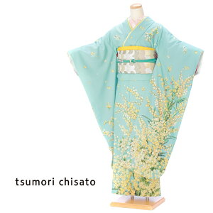 tsumori chisato 振袖 レンタル フルセット 8SACB-112 成人式 1月 結納 結婚式 振袖レンタル ふりそで レトロ振袖 着物レンタル レンタル着物 ミモザ 水色 150cm-168cm位まで 足袋プレゼント 振り袖 レンタル通販