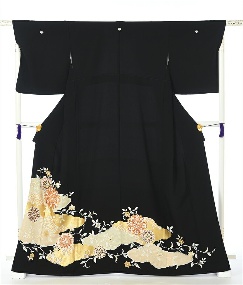 【レンタル】 留袖レンタル 黒留袖 留袖 レンタル フルセット8AA160 着物レンタル レンタル着物 149cm～168cm位まで 足袋プレゼント 留め袖