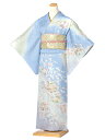 【レンタル】 訪問着 レンタル フルセット レンタル訪問着 着物レンタル 着物セット レンタル着物 正絹 水色 花古典150cm〜170cm位まで 足袋プレゼン...