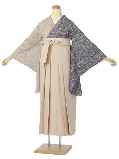 【レンタル】レンタル 袴 セット(AG213)大人 女 レディース 袴セット 卒業式 着物レンタル ハカマ はかま rental 更紗青ベージュ ベージュ袴 片身替り 2尺袖 着物 袴 フルセット レンタル レンタル着物 対応身長153~158cm 足袋プレゼント 往復送料無料 【レンタル】レンタル 袴 セット(AG213)大人 女 レディース 袴セット 卒業式 着物レンタル ハカマ はかま rental 更紗青ベージュ ベージュ袴 片身替り 2尺袖 着物 袴 フルセット レンタル レンタル着物 対応身長153~158cm 足袋プレゼント 往復送料無料