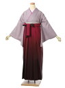 【レンタル】卒業式 袴 レンタル フルセット 先生向き(DK222)卒業袴 大人 女 袴セット 着物レンタル ハカマ はかま rental 紫 エンジぼかし袴 色無地 着物 フルセット レンタル着物 対応身長158~163cm 足袋プレゼント 往復送料無料