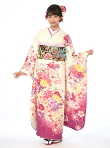 【レンタル】 振袖 レンタル フルセット 結婚式 結納 卒業式 貸衣装 白地 牡丹 桜 2月-12月上旬 153cm-158cm位まで 足袋プレゼント 8AC130 振り袖 レンタル通販