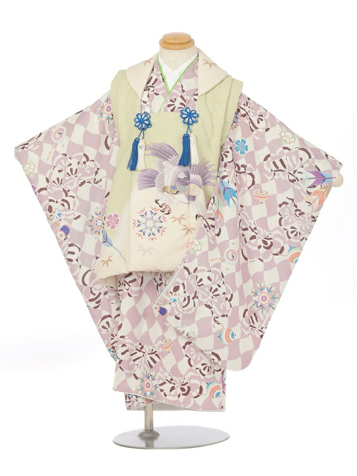 七五三被布着物3歳男の子花うさぎ男...