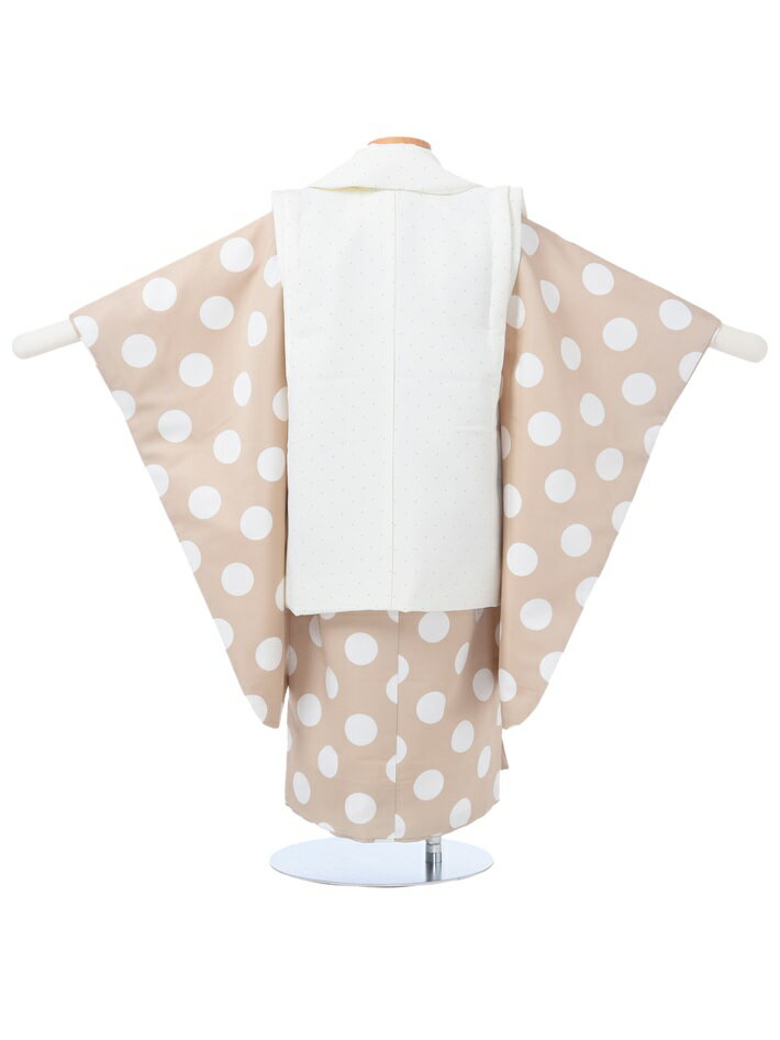 【レンタル】 七五三 被布 着物 3歳 男の子 花わらべ 男児 七五三レンタル 男児被布セットAO3038 男の子七五三 レンタル七五三 753レンタル 被布セット 祝着 三才 三歳 3才 ベージュ 水玉 白 刺繍 被布 貸衣装 結婚式 弟 往復送料無料