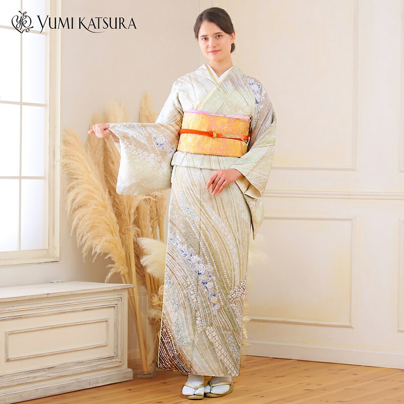 【レンタル】 桂由美 YUMI KATSURA 訪問着 レンタル フルセット レンタル訪問着 着物レンタル レンタル着物 正絹 絞り 辻ヶ花 茶色 ブラウン 桂 由美 150cm～170cm位まで 足袋プレゼント 8AD591