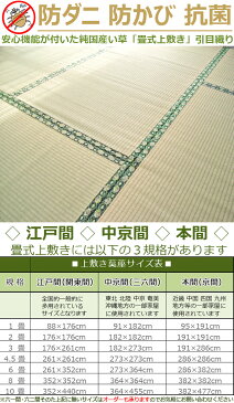 い草 カーペット 上敷き 4.5畳 『畳式上敷き』 江戸間 261×261cm ござ ラグ 7サイズ規格 1畳〜10畳 アイコン