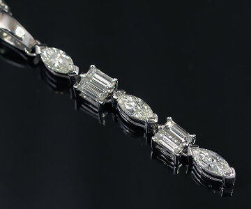 【中古】クィーンジュエリー(平和堂貿易)750WGダイヤモンドネックレス【質屋出店】【送料無料】