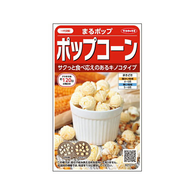 サカタのタネ ポップコーン用とうもろこし 種 まるポップ 実咲小袋