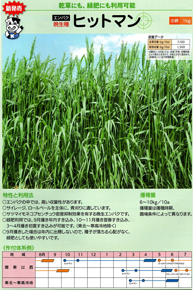 カネコ種苗 エンバク ヒットマン 1kg