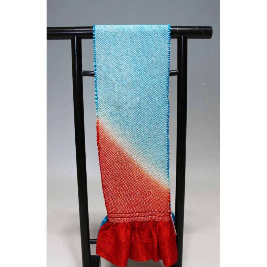 振袖用正絹総絞り帯揚げ(四つ巻き) 訳あり品1069