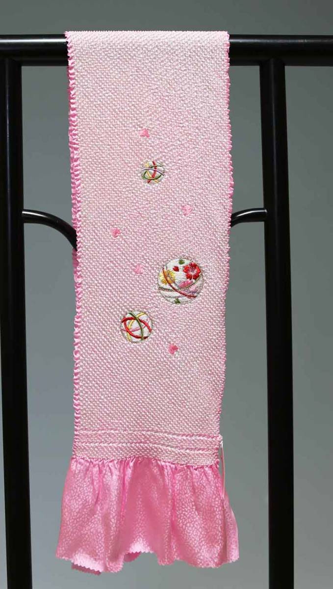 お買い得 七五三子供用正絹総絞り帯揚げ 極上品 T8602 訳あり品 クリックポスト発送 送料無料