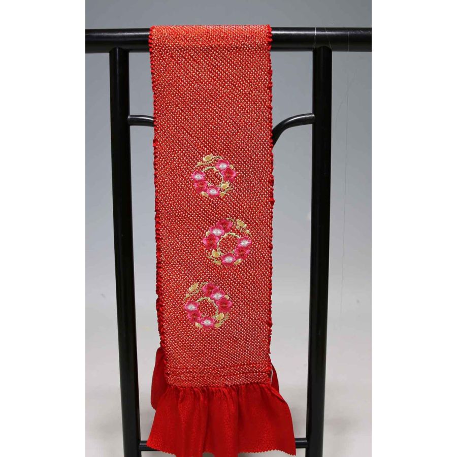 お買い得 七五三子供用正絹総絞り帯揚げ 極上品 T8524 訳あり品 クリックポスト発送 送料無料