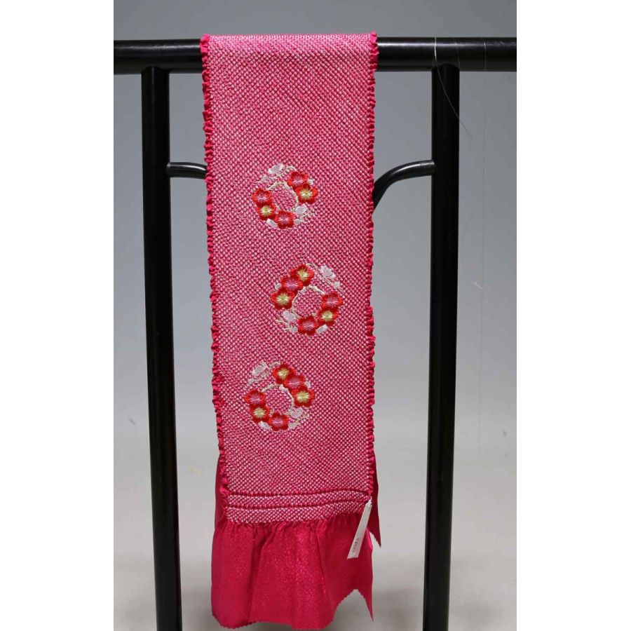 お買い得 七五三子供用正絹総絞り帯揚げ 極上品 T8527 訳あり品 クリックポスト発送 送料無料