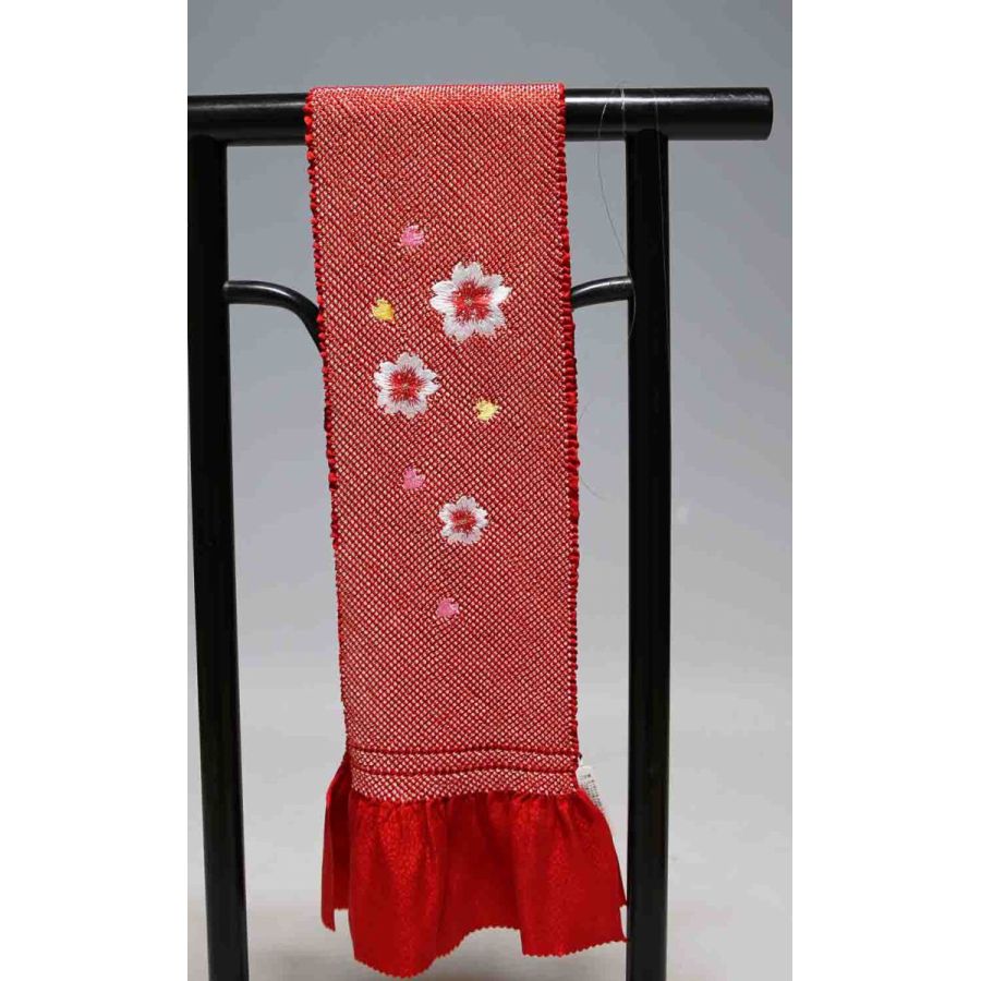 お買い得 七五三子供用正絹総絞り帯揚げ 極上品 T8541 訳あり品 クリックポスト発送 送料無料