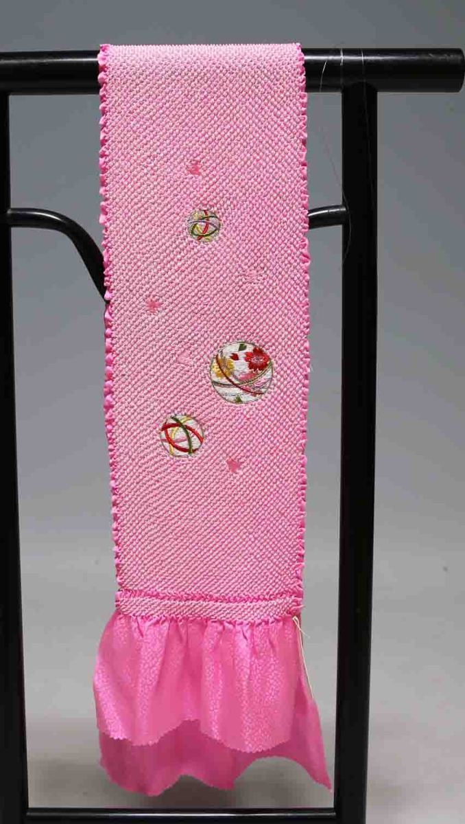 お買い得 七五三子供用正絹総絞り帯揚げ 極上品 T8546 訳あり品 クリックポスト発送 送料無料