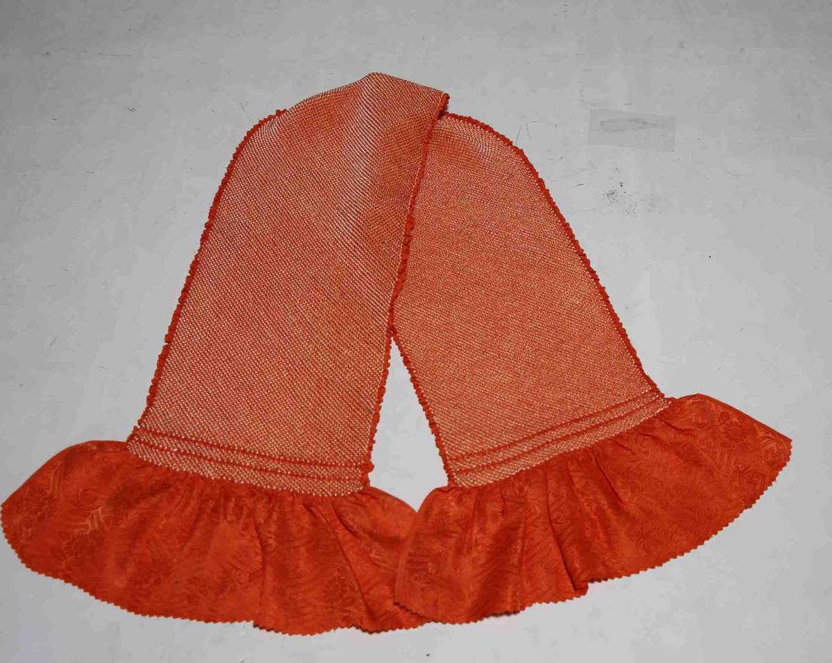 振袖用正絹総絞り帯揚げ(四つ巻き) 訳あり品 1310 クリックポスト発送 送料無料