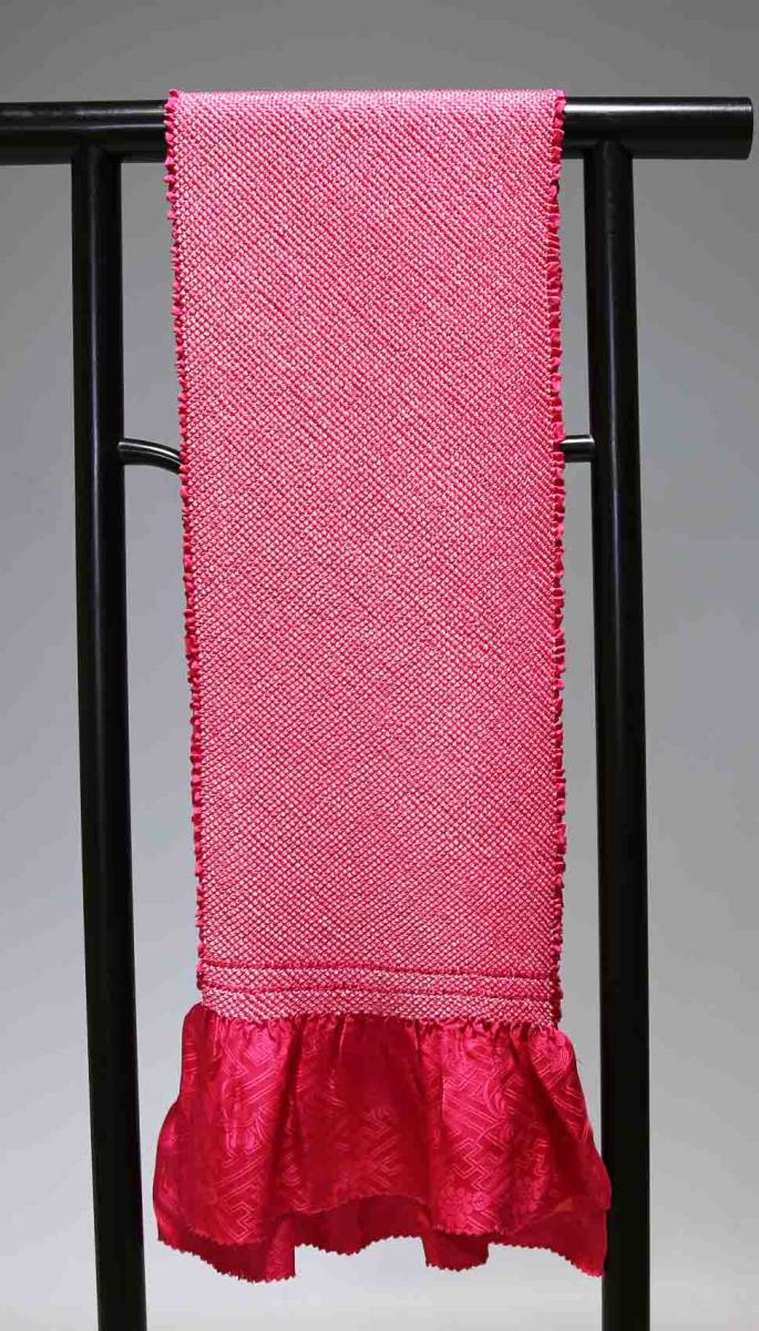 振袖用正絹総絞り帯揚げ(四つ巻き) 訳あり品 1325 クリックポスト発送 送料無料