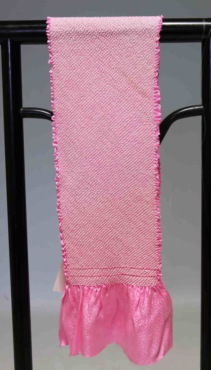 お買い得 七五三子供用正絹総絞り帯揚げ 極上品 T8593 訳あり品 クリックポスト発送 送料無料