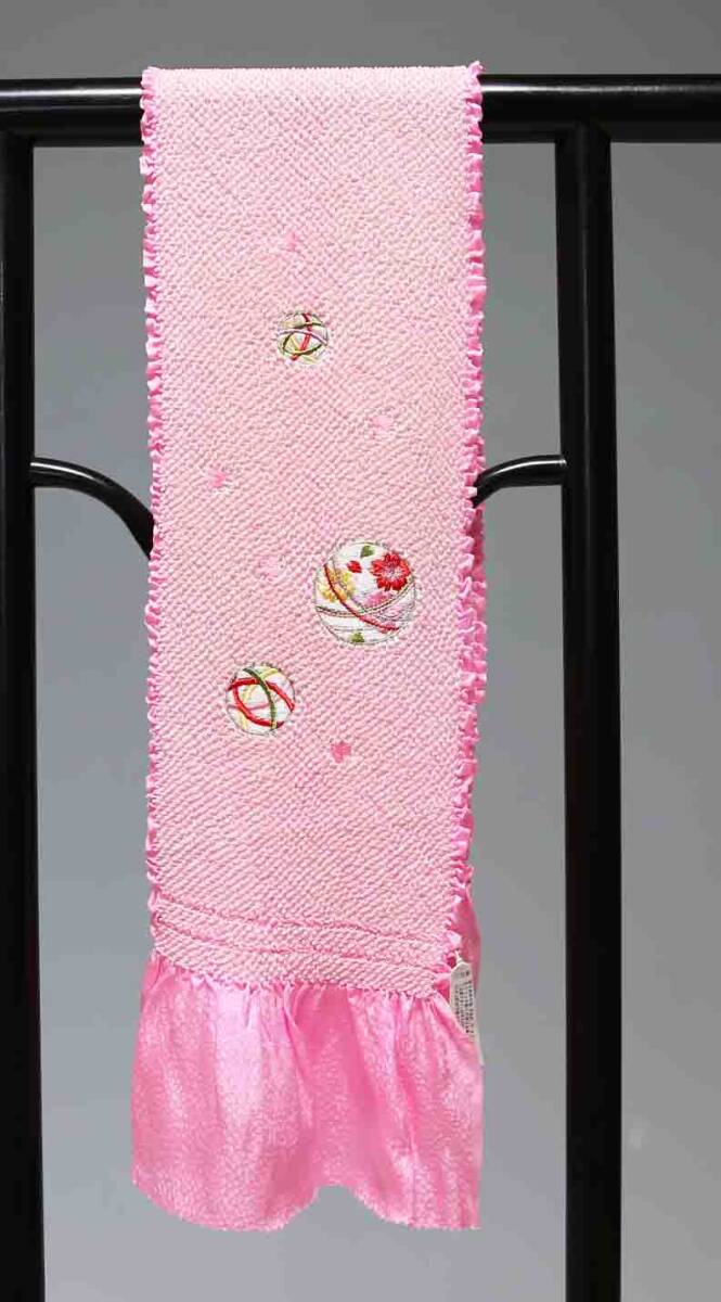 お買い得 七五三子供用正絹総絞り帯揚げ 極上品 T8623 訳あり品 クリックポスト発送 送料無料