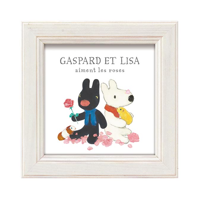 12/4(木)20時から★10%OFF★ リサとガスパール ミニアートフレーム 「 ローズラグ 」 インテリア雑貨 インテリア小物 額絵 壁掛け 壁飾り 絵本 ...