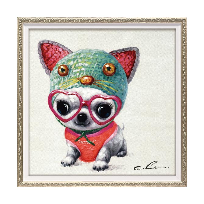 12/4(木)20時から★880円OFF★ オイル ペイント アート 「 ハロー ( Sサイズ ) 」 インテリア雑貨 インテリア小物 絵画 エレガント 壁掛け