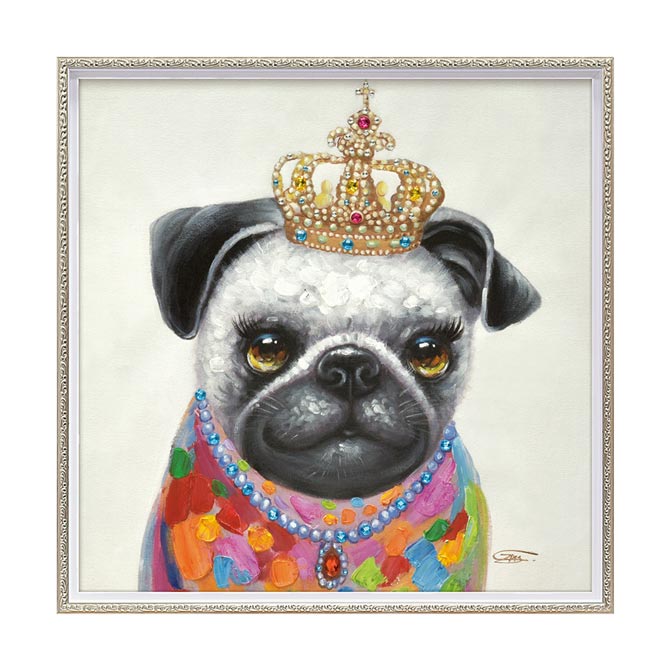 ＼スーパーセール／★2,200円OFF★ オイル ペイント アート 「 キング （ Mサイズ ） 」 インテリア雑貨 インテリア小物 絵画 エレガント..