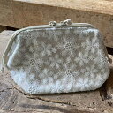 5/6まで【P5倍】+【13%OFFクーポン】 レース ポーチ レース布 レース生地 12×15×10cm レース刺繍 雪の刺繍 麻 チュールレース Snow Flower スノーフラワー A6 ボックスポーチ 花刺繍 ヨーロピアン おしゃれ エレガント かわいい アンティーク ロココ(4)