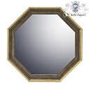 《5%OFFクーポン★店舗統合記念》 ヴィンテージ 八角 ミラー Mサイズ ( ブラウン ) 鏡 卓上ミラー 壁掛けミラー インテリア雑貨 インテリア小物 コス...