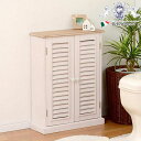 ヨーロピアン BROCANTE ブロカント トイレラック WH 【アンティーク調 輸入家具 トイレ収納 フレンチカントリー ナチュラル シャビーシック ホワイト 白 かわいい おしゃれ】(3)