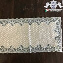 《クーポンで616円OFF★7/20まで》 ヨーロピアン ELEGANT PEARL テーブルセンター 35×90【アンティーク調 クラシック ナチュラル カン...