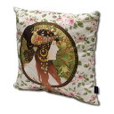 《クーポンで5%OFF★7/20まで》 クッションカバー 45×45cm おしゃれ 北欧 かわいい 可愛い 名画クッションカバー ( ミュシャ 「 ブルネット ...