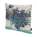 【8%OFF★創業祭】 クッションカバー クッション 綿 名画 クッションカバー ゴッホ 幅45cm アイリスの花瓶 オシャレ クラシカル モダン かわいい