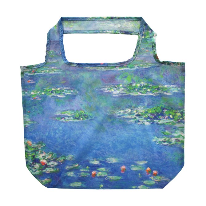 Handbag Type - 【クーポン★6/1(月)9:59まで】 バック エコバック 折り畳み ポリエステル 名画 エコ バック 睡蓮 幅38cm モネ オシャレ