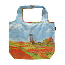 《クーポンで5%OFF★7/20まで》 クーラー エコバック 折り畳み ポリエステル 名画 クーラー エコ バック 幅45cm チューリップ畑 オシャレ クラシカル モダン かわいい