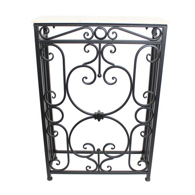 【クーポン配布中★ブラックフライデーSALE】 コンソールテーブル 玄関 大理石天板 アイアンフレーム アンティークコンソール 天板大理石 コンソールテーブルS...