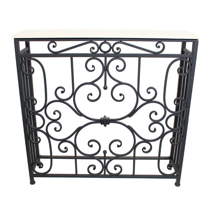 12/4(木)20時から★5,720円OFF★ コンソールテーブル 玄関 大理石天板 アイアンフレーム アンティークコンソール 天板大理石 コンソールテーブル ...