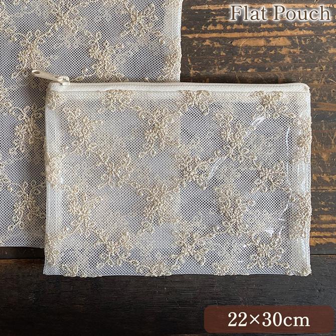 12/4(木)20:00〜【特別価格】 ビニールフラットポーチ S 12×18cm ポーチ 化粧ポーチ 旅行用 ファブリック レース 刺繍 ロココ調 姫系 アンティーク調 ファッション雑貨 ヨーロピアン クラシック 北欧 可愛い ゴールドラメ