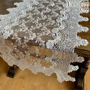 《クーポンで748円OFF★7/20まで》 レース ファブリック テーブルリネン テーブルセンター 45×120cm rose the flrur ローズテフル...