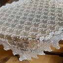 《10%OFFクーポン★店舗統合記念》 レース ファブリック テーブルリネン テーブルクロス 90×90cm rose the flrur ローズテフルール ロ...