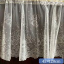 《10%OFFクーポン★店舗統合記念》 カーテン レース生地 布 レース カフェカーテン 45×120cm ロココ調 姫系 アンティーク調 ヨーロピアン ファブ...