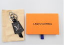 【中古】 LOUIS VUITTON ルイヴィトン　ロゴプレートキーホルダー モノグラム グレー【送料無料】