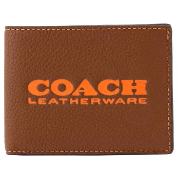 COACH コーチ C6701 TI0 二つ折り財布 小銭入れ無し ダークサドル メンズ SLIM BILLFOLD WALLET 【bwco01023m】