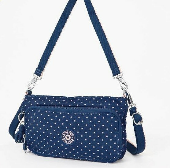 KIPLING キプリング　KI4173SH5 ドット柄 ブルー×ピンク ショルダーバッグ レディース ユニセックス(4)
