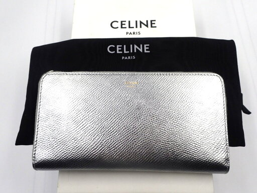 【中古】CELINE セリーヌ ラウンドジップ 長財布 シルバー ファスナー【送料無料】 【中古】CELINE セリーヌ ラウンドジップ 長財布 シルバー ファスナー【送料無料】