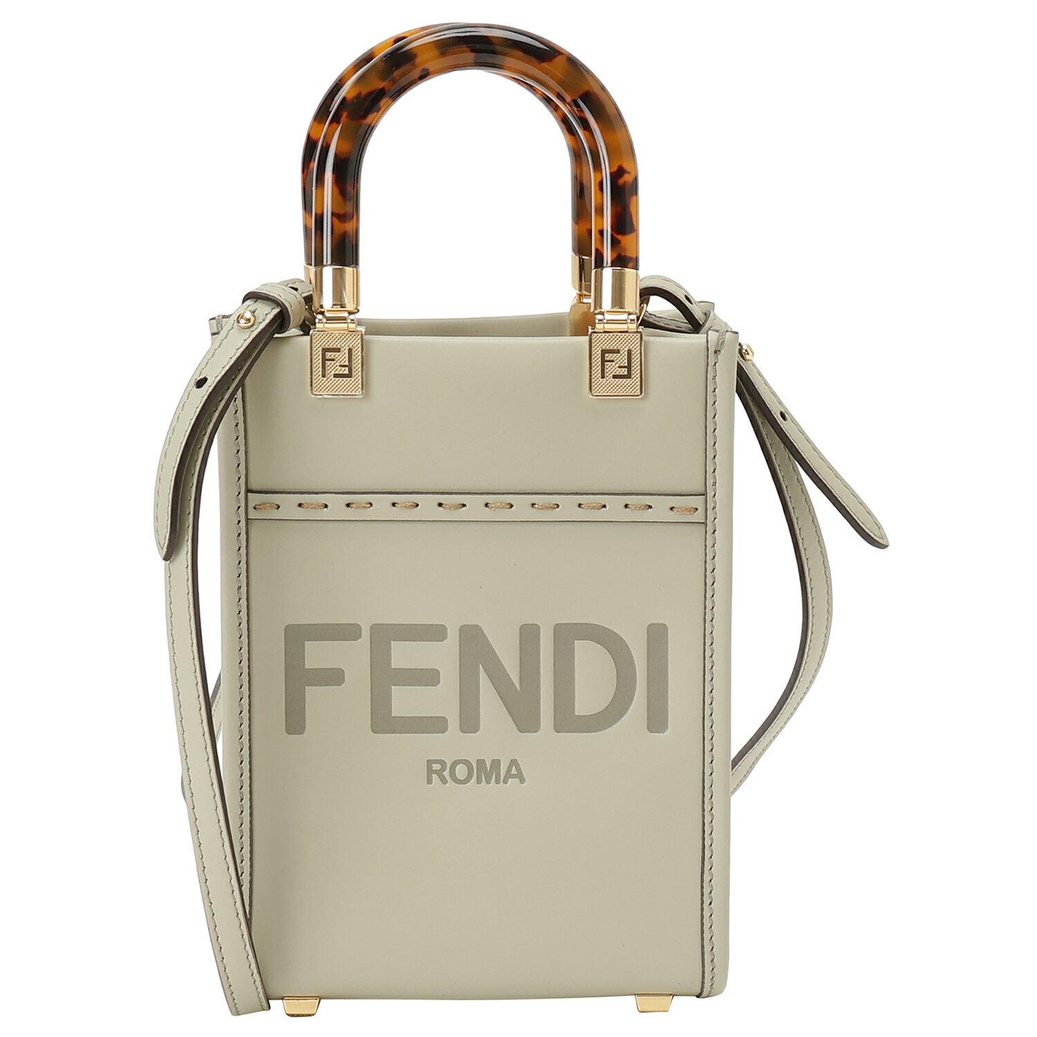 フェンディ ミニバッグ レディース FENDI フェンディ 8BS051 ABVL F1K3B フェンディローマ ミニ サンシャイン ショッパー 2WAY ショルダー・ハンドバッグ グリーン系 レディース FENDI ROMA MINI SUNSHINE SHOPPER【bbfe00171l】