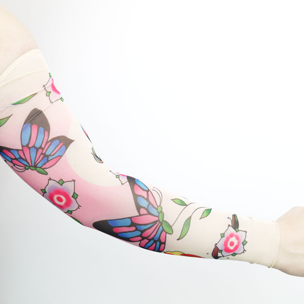 タトゥーアームカバー 2枚セット NO.20 バタフライ 蝶々 レディース柄