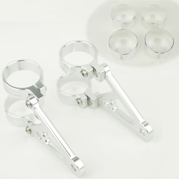 φ33 φ35 ヘッドライトステー アルミビレット 33mm 35mm 銀 バイク オートバイ