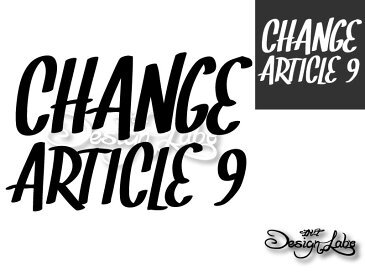 【Political Message Series】 『CHANGE ARTICLE 9』 カッティングステッカー #憲法改正 #憲法9条