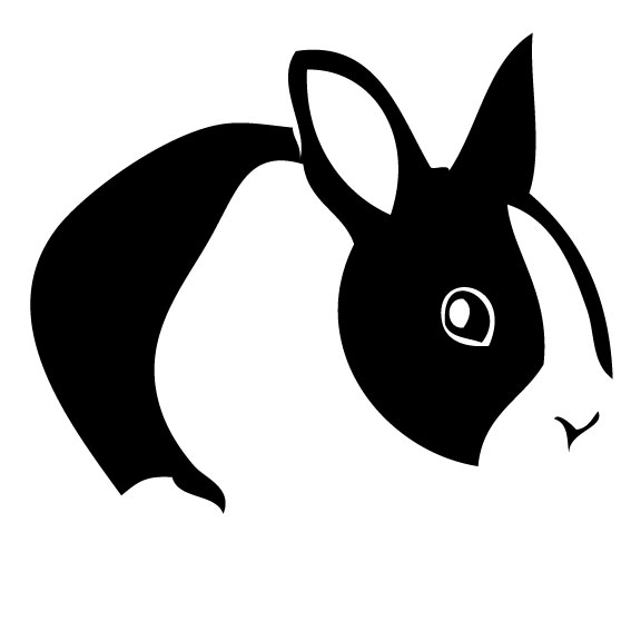 うさぎ デザインカッティングステッカー 小型 Rabbit 兎 ウサギ ドワーフホト